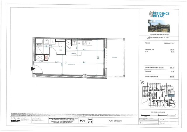 Appartement T1 à vendre - 1 pièce - 30.61 m2 - CARCANS - 33 - AQUITAINE - Century 21 Agence Biran Appartement T1 à vendre - 1 pièce - 30.61 m2 - CARCANS - 33 - AQUITAINE - Century 21 Agence Biran