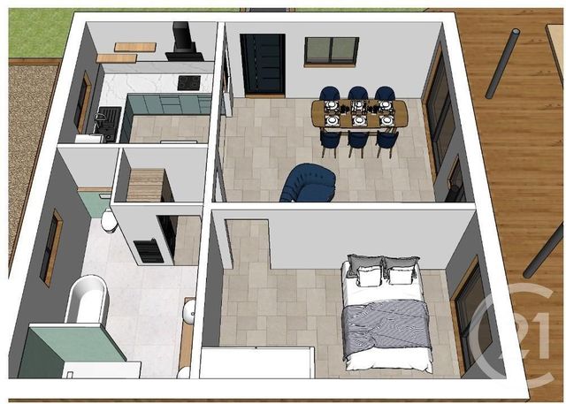 maison à vendre - 2 pièces - 40.0 m2 - HOURTIN - 33 - AQUITAINE - Century 21 Agence Biran